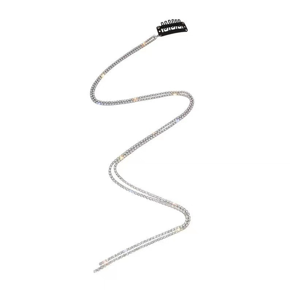 Kẹp Tóc Dây Đính Đá Lấp Lánh Phong Cách Hàn Quốc