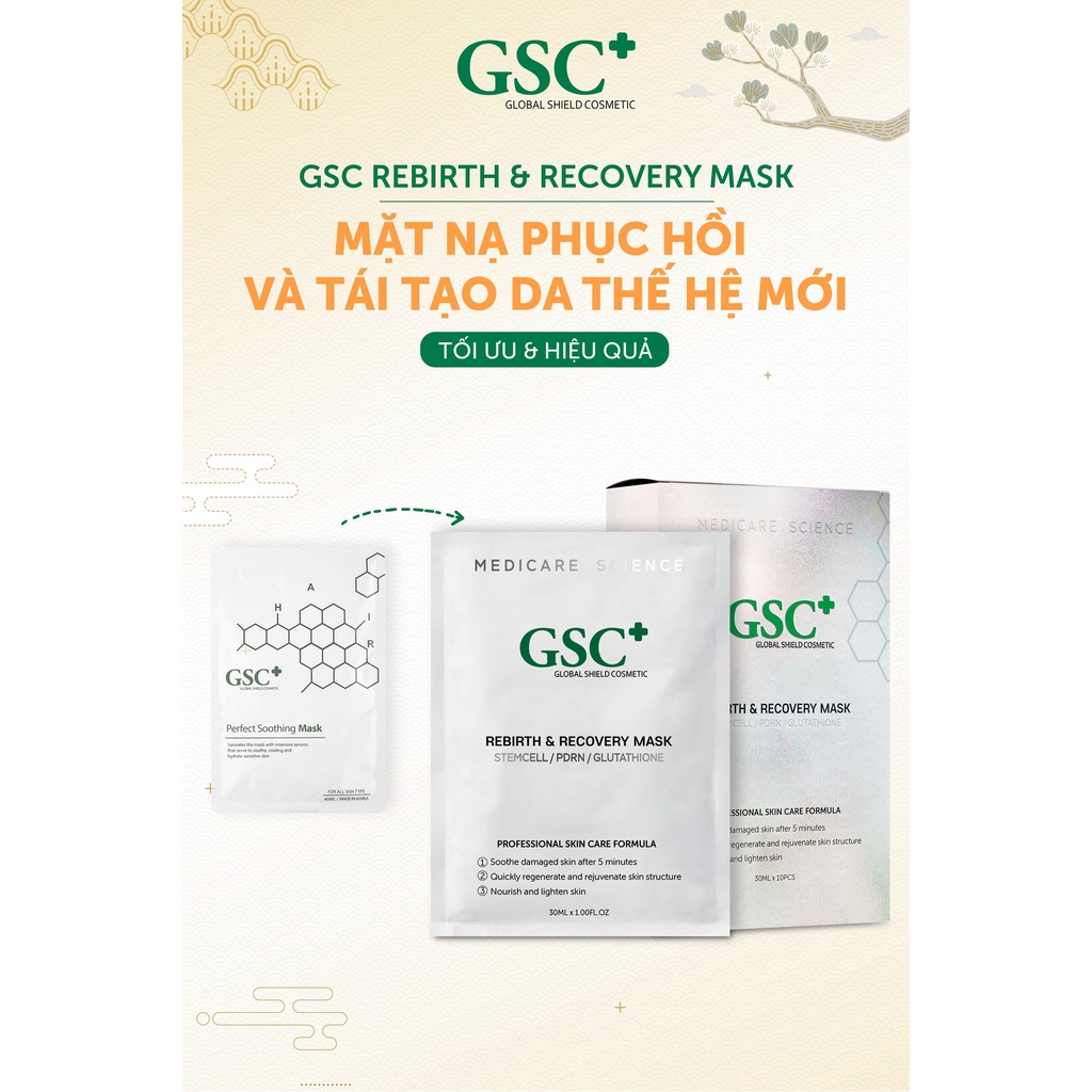 HÀNG NHẬP KHẨU - Mặt nạ tái tạo và phục hồi GSC Rebirth &amp; Recovery Mask 30ml - Hàn Quốc