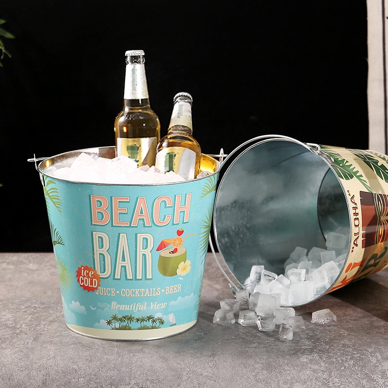 Xô Đá Uống Bia Rượu Sâm Banh Bằng Giấy Kraft Dày Dặn Sáng Tạo Cho Quán bar / Nhà Ở / Ngoài Trời