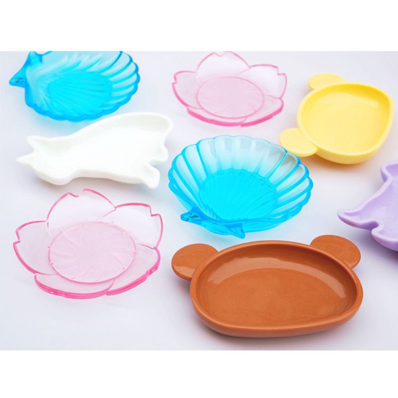 Khuôn làm đĩa hình chú gấu/ hoa bằng silicon dễ thương tiện dụng