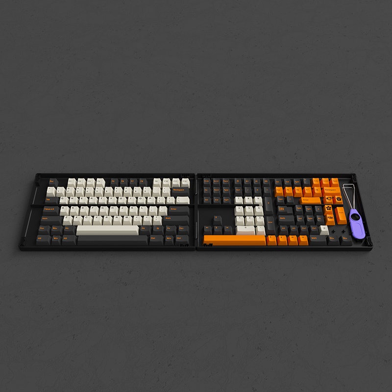 [Mã 44ELSALE2 giảm 7% đơn 300K] Set keycap AKKO Carbon Retro (PBT Double-Shot/Cherry profile/229 nút)