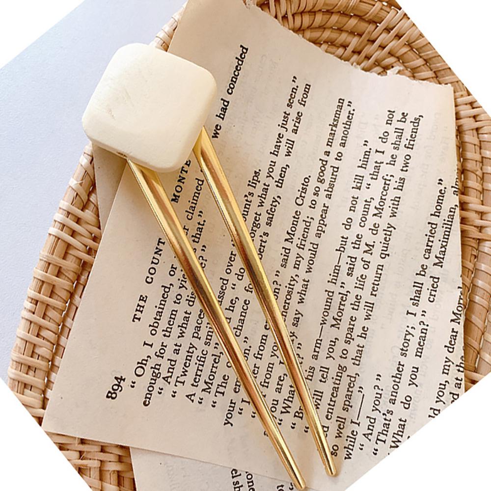 Kẹp Tóc Hợp Kim Gỗ Đơn Giản WMES15H Cho Nữ