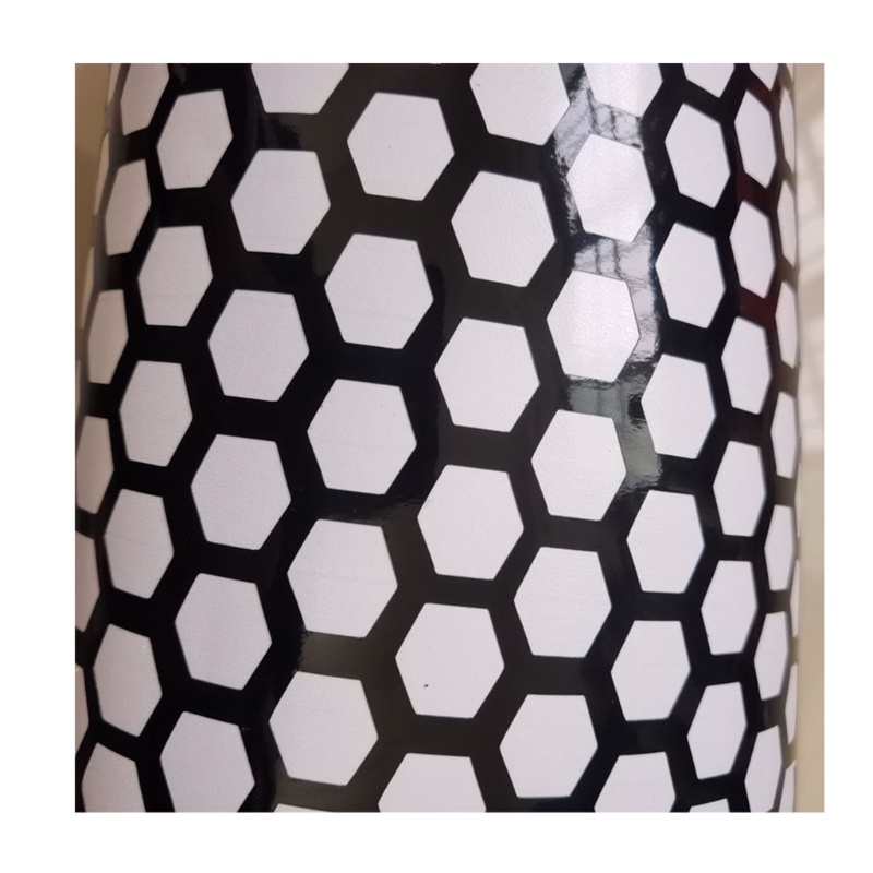 Miếng dán kiểu tổ ong dùng cho trang trí đèn đuôi xe hơi 48x30cm DIY tiện dụng