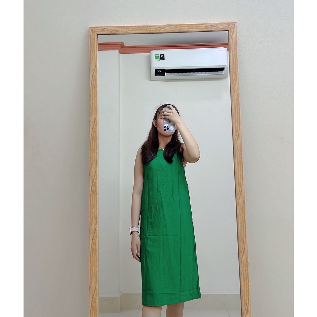 Váy 2 Dây  Vuông Bản To Chéo Lưng Dáng Dài Cami Clothing V.201, Đầm Maxi Đi Biển – Lapi VN