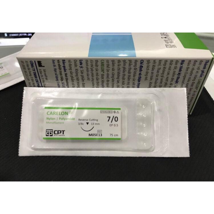 CHỈ NHẤN MÍ THẨM MĨ CPT NYLON 7/0.hộp 12 sợi