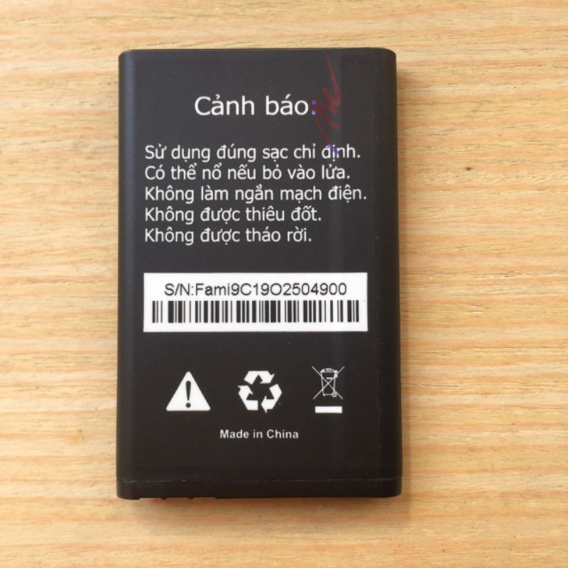 Pin thay thế Masstel Fami 9 -Chính hãng-Dung lượng 1000 mAh-Bảo hành 6 tháng
