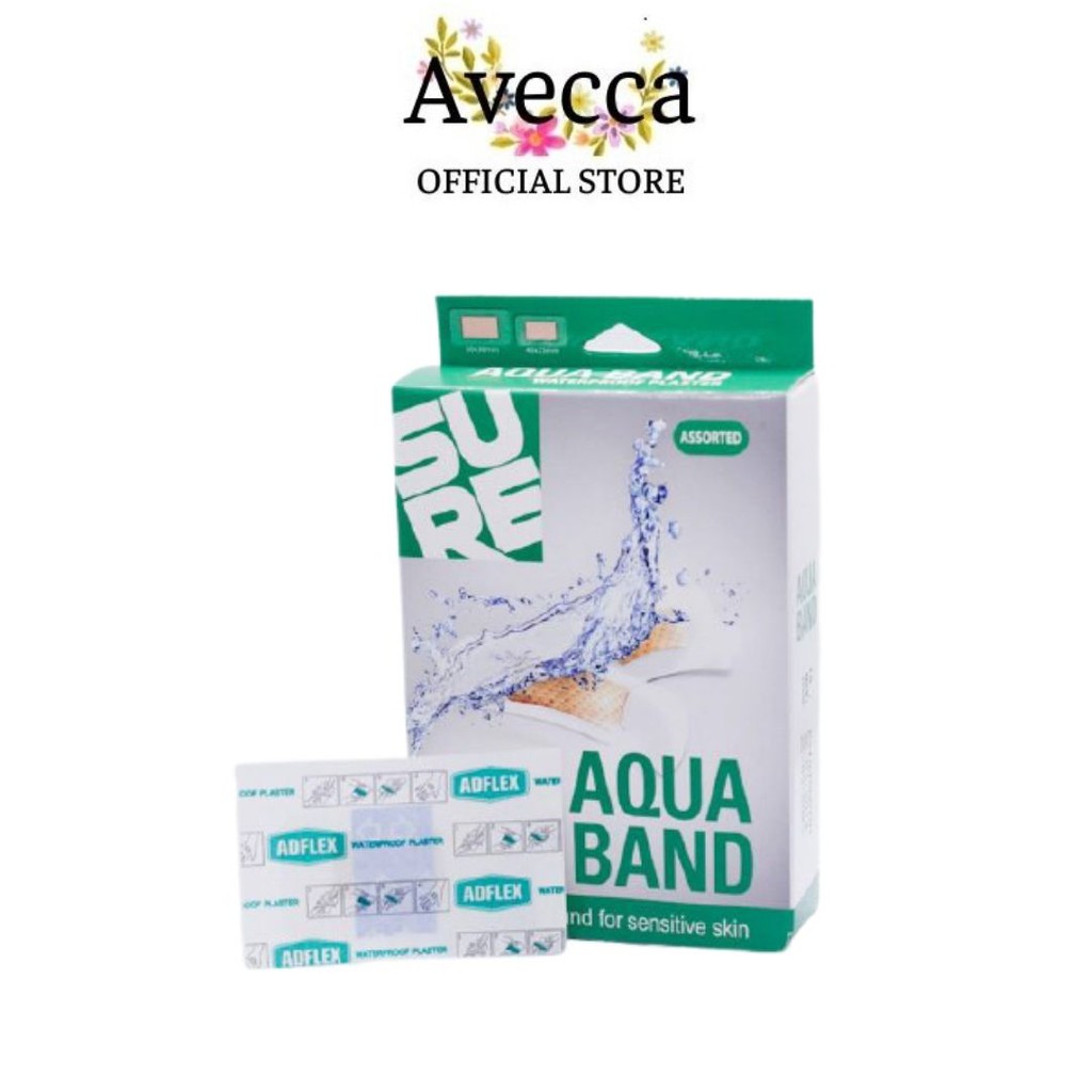 Băng Keo Cá Nhân Không Thấm Nước Aqua Band Waterproof Plaster Hàn Quốc (Hộp 2 Size-12 Miếng)