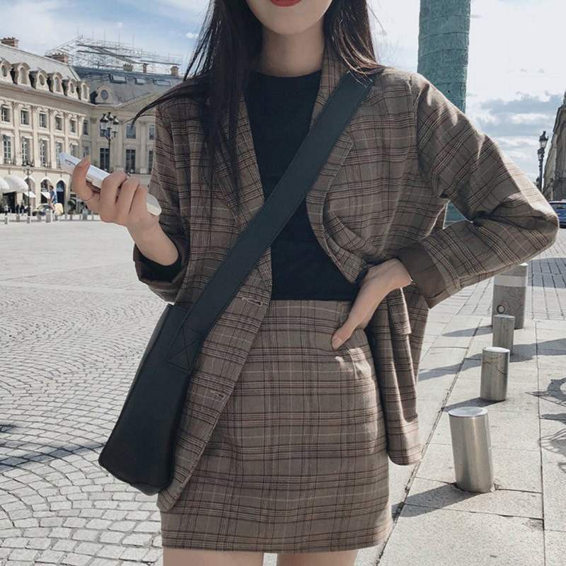 [SẴN]-SÉT Áo Blazer + Chân váy (S13) – (CÓ TÁCH SÉT)