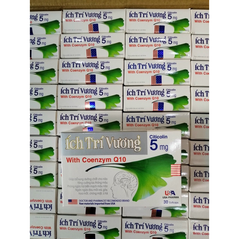Viên uống bổ não ÍCH TRÍ VƯƠNG - rối loạn tiền đình, chóng mặt, mất ngủ - Hộp 30 viên