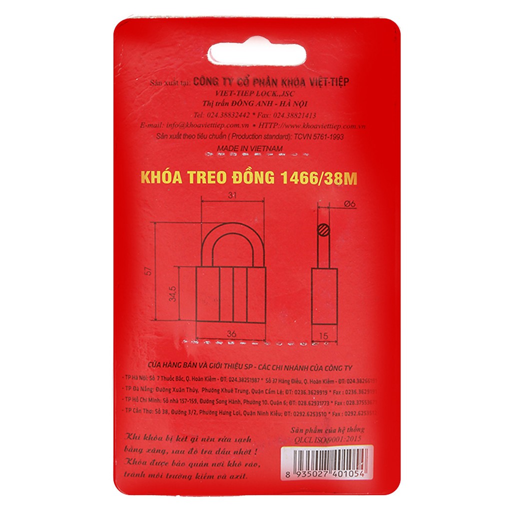 [giao hỏa tốc 1h] Ổ khóa Việt Tiếp cao cấp, khóa chìa