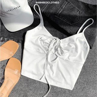 Áo croptop rút dây tròn