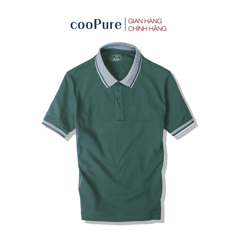 Áo thun polo nam cooPure, chất liệu 100% cotton bo dệt cách điệu NO.3065 (5 màu)