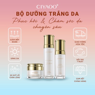 Bộ 3 Dưỡng Trắng Da CIYAOO Chống Lão Hóa & Chăm Sóc Da 38g/120ml/30ml