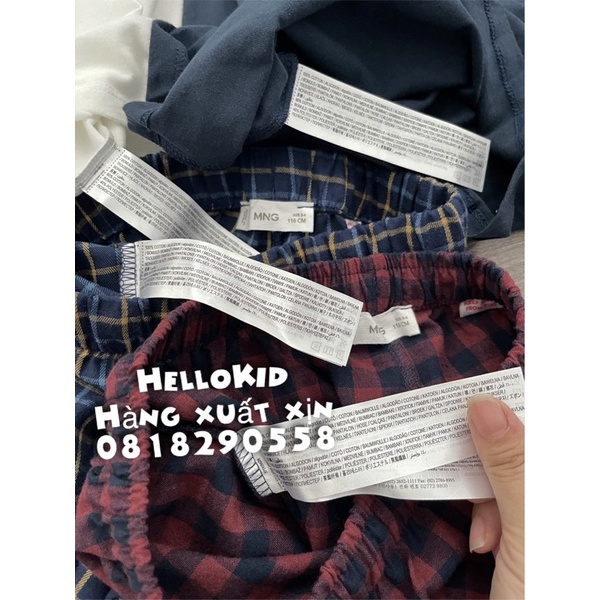 B339 - Bộ PJ quần kẻ MNG bé trai