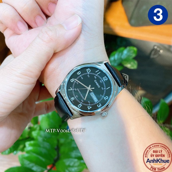 Đồng hồ nam dây da Casio chính hãng Anh Khuê MTP-V006 Series (38mm)