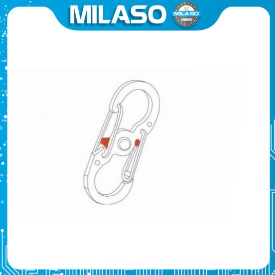 Móc khóa EDC MILASO móc treo chìa khóa carabiner treo balo du lịch có chốt khoá xoay tiện dụng HK-001209