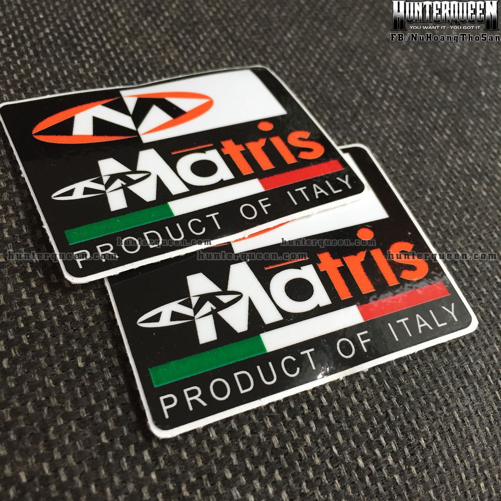 MATRIS [6.7x5cm] decal cao cấp chống nước, sắc nét, bền màu, dính chặt. Hình dán logo trang trí mọi nơi