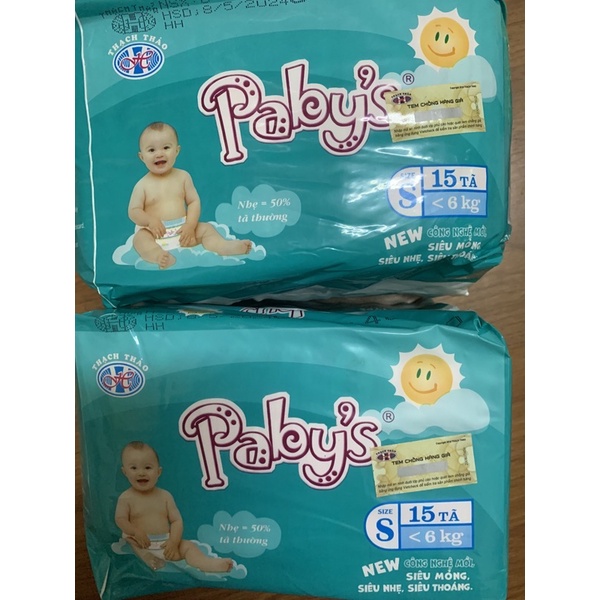 Combo 30 miếng tã dán Pabys size S