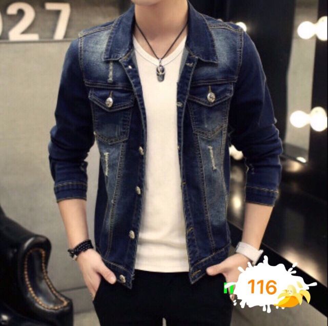 Áo khoác jean nam cao cấp Wawa form chuẩn cho quý anh sang trọng, Mua Ngay