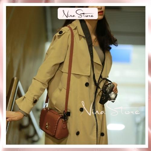 Áo Măng Tô Nữ 2 Lớp Áo Khoác Măng Tô Nữ Dáng Dài Kèm Đai Dày Dặn NinaStore Mã 589