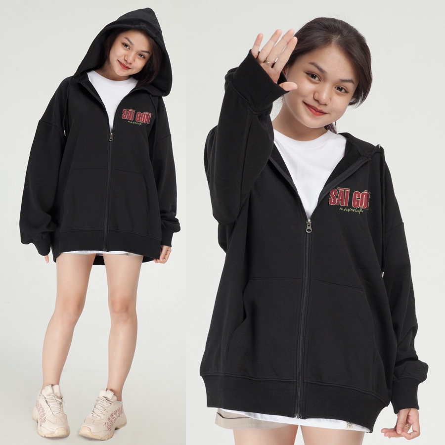 Áo khoác hoodie zip dây kéo chống nắng Saigonese Sài Gòn Long An Đồng Tháp Tiền Giang An Giang Bến Tre Miền Nam