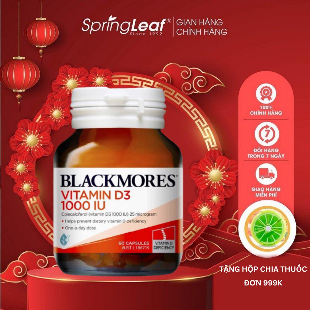 Bổ sung Vitamin D3 1000IU tăng cường hấp thụ canxi Blackmores Vitamin D3 1000IU chắc khỏe xương khớp 60 viên