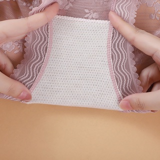 Quần lót AOWEINISI cotton lưng cao phối ren định hình bụng quyến rũ thời trang dành cho nữ