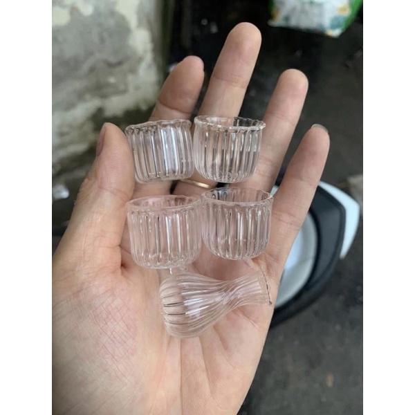 Cóng chim khuyên cóng thủy tinh múi sẵn tai tre tàu