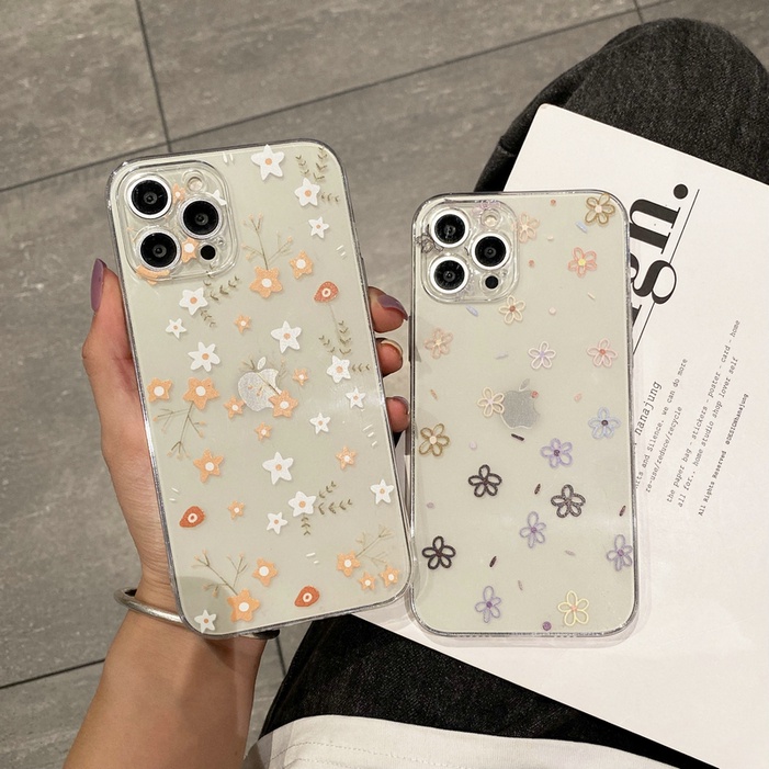 Casing Huawei Y7A Y8P Y9 Prime 2019 Y9S Nova 7 7i 5T 3 3i 3e 4e SE P40 P30 P20 Pro Lite Honor 8X Cute Flower Style Clear Straight Edge Soft Phone Case HLJ 13