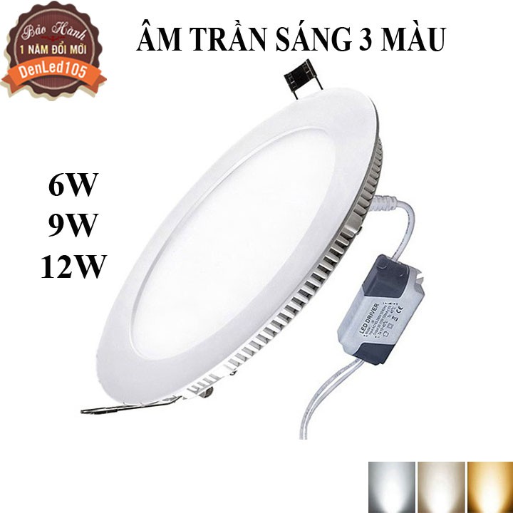 ĐÈN LED ÂM TRẦN DOWNLIGHT SIÊU MỎNG SÁNG 3 CHẾ ĐỘ. 6W-9W-12W