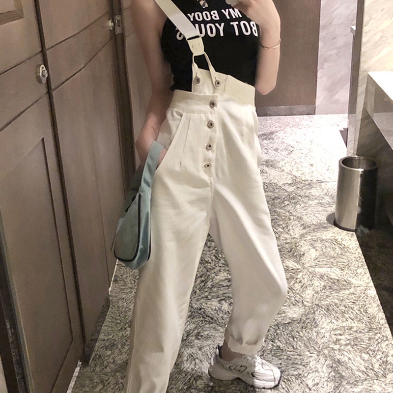 Quần Jean Dài Lưng Cao Dáng Rộng Thời Trang Cho Nữ