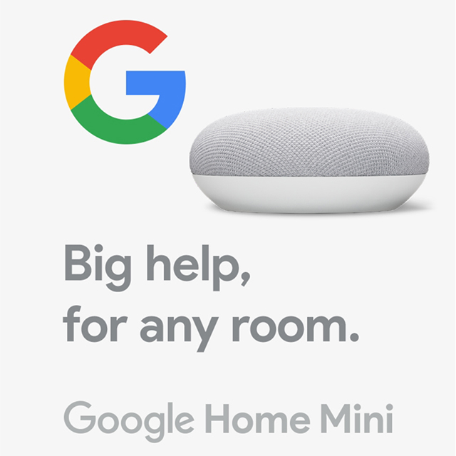 Loa thông minh trợ lý ảo Google Home mini, thiết kế nhỏ gọn, câu lệnh đơn giản, hộp nguyên seal