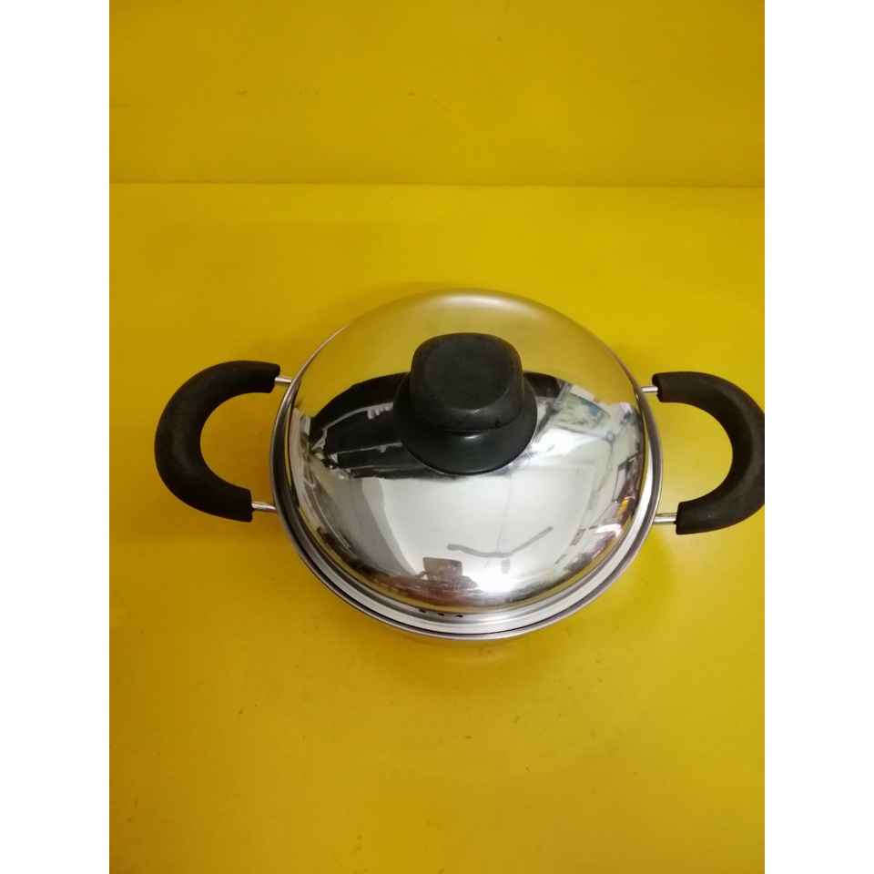 Nồi inox nội địa Nhật, size 20cm, cao 8.5cm (mã 829), Dùng được bếp từ