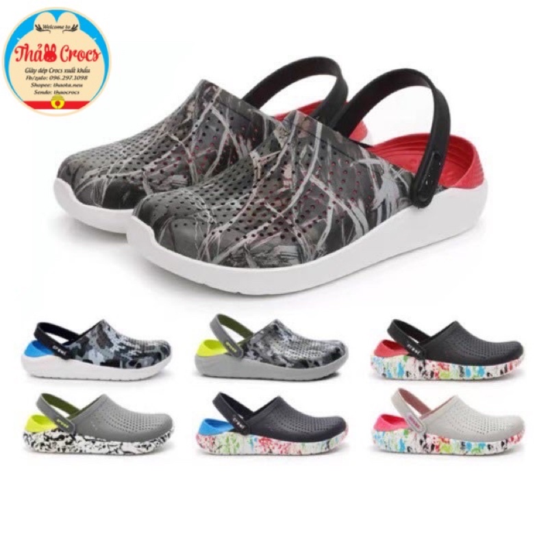 Dép sục Literide Cross đế loang, đế vảy Sơn, đế camo siêu mềm êm cho cả nam và nữ