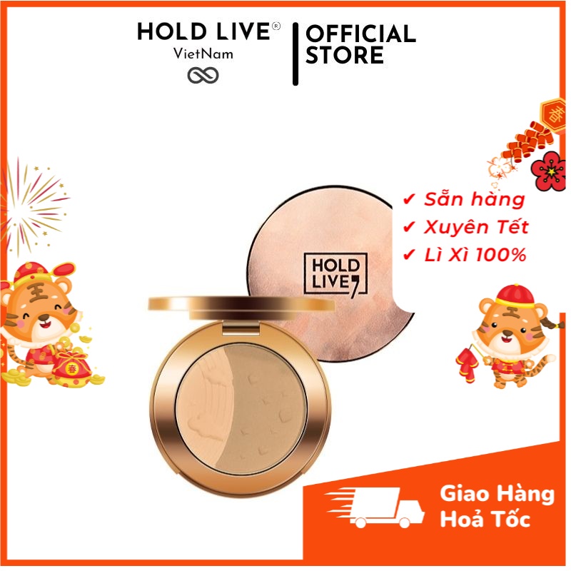 [Có sẵn] Phấn tạo khối Hold Live two tone 2 tone màu sáng tối không thấm nước HL466