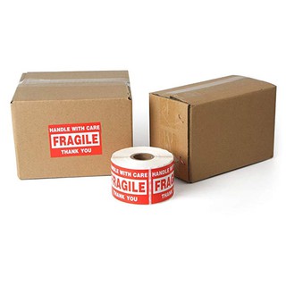 500pcs/roll Fragile label sticker Handle warning stickers carefully