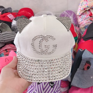 Nón Tai Mèo Đính Đá Cao Cấp GC Màu Trắng Cho Bé (Giá hấp dẫn)