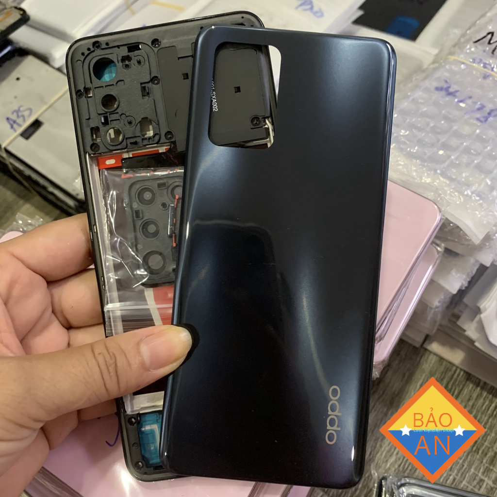 BỘ VỎ OP PO - A74 4g( gồn sườn,lưng, phím, kính cam) bản 4G