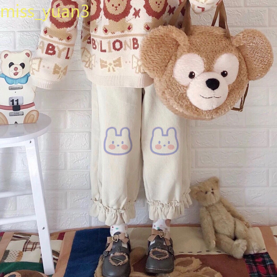 Quần dáng rộng mềm mại thêu họa tiết dễ thương phong cách Nhật Hàn cho nữ | BigBuy360 - bigbuy360.vn