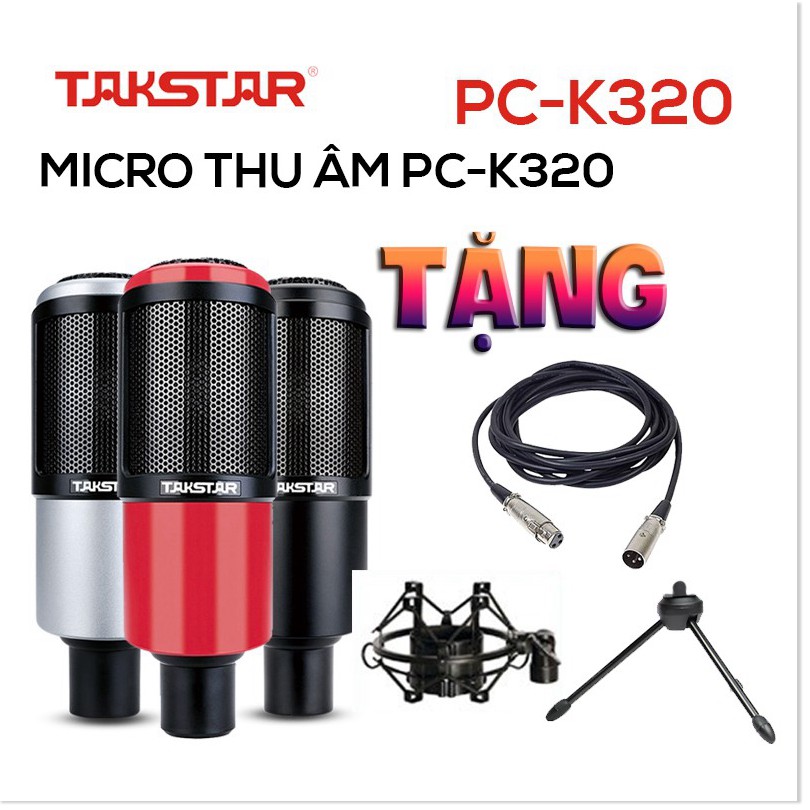 【Chính hãng】Mic thu âm chuyên nghiệp cao cấp Takstar PC-K320 hát karaoke, livestream, bán hàng, BẢO HÀNH 1  NĂM