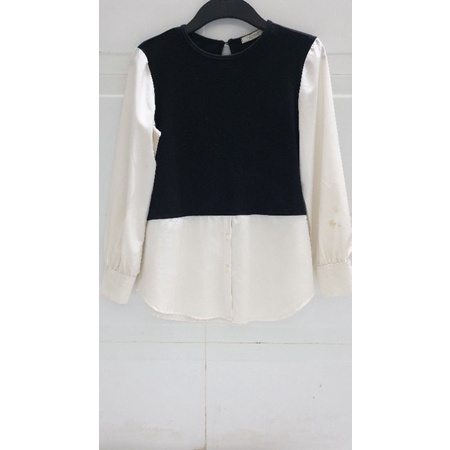 Sơmi phối thun zara