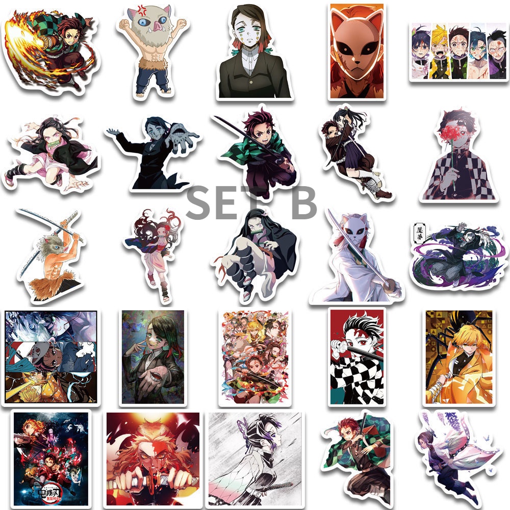 100 Cái Thanh Gươm Diệt Quỷ Kimetsu no Yaiba DEMON SLAYER | Anime Sticker laptop trang trí trên tường
