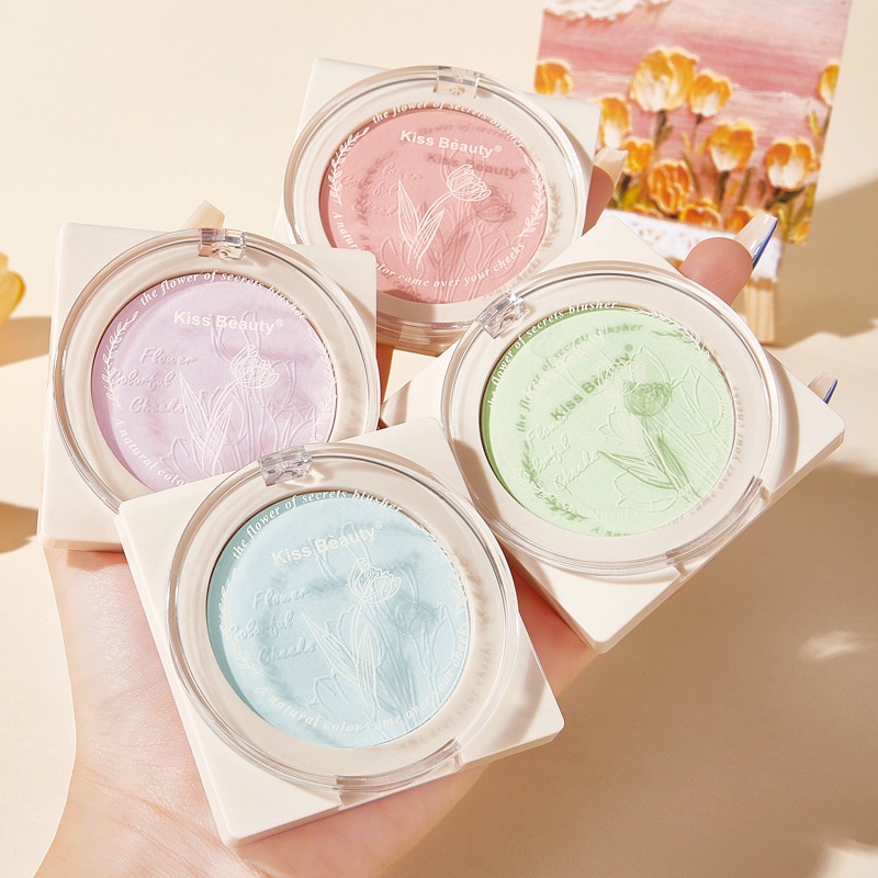 Bảng Phấn Má Hồng 4 Màu Lì Lâu Trôi Kiss Beauty