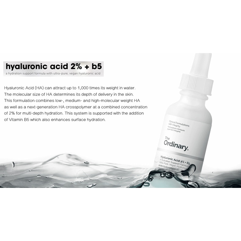 Tinh chất Hyaluronic Acid 2% + B5 Hydration 30ml dưỡng ẩm cho da mặt mịn màng trẻ trung thương hiệu THE ORDINARY | BigBuy360 - bigbuy360.vn