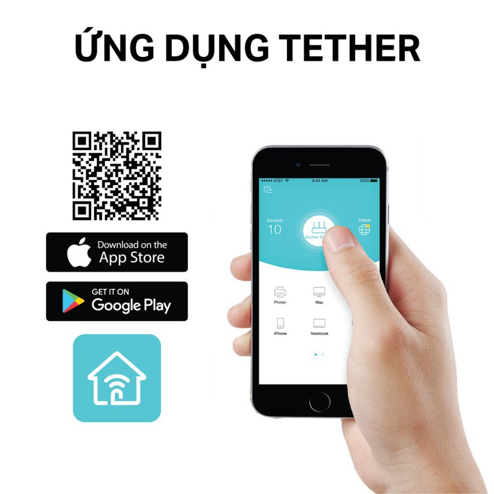 Router wifi TP- Link Archer C50 Bộ Phát Wifi Băng Tần Kép AC 1200Mbps - Bảo hành chính hãng 2 năm | BigBuy360 - bigbuy360.vn