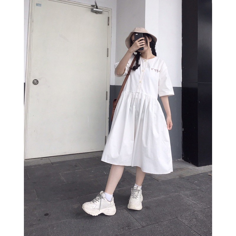 [Mã FAGREEN1505 giảm tới 30K đơn 99K] Đầm viền, viền thêu chữ Hàn | BigBuy360 - bigbuy360.vn