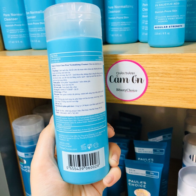 Sữa Rửa Mặt Paula's Choice Clear Pore Normalizing (177mL) | BigBuy360 - bigbuy360.vn
