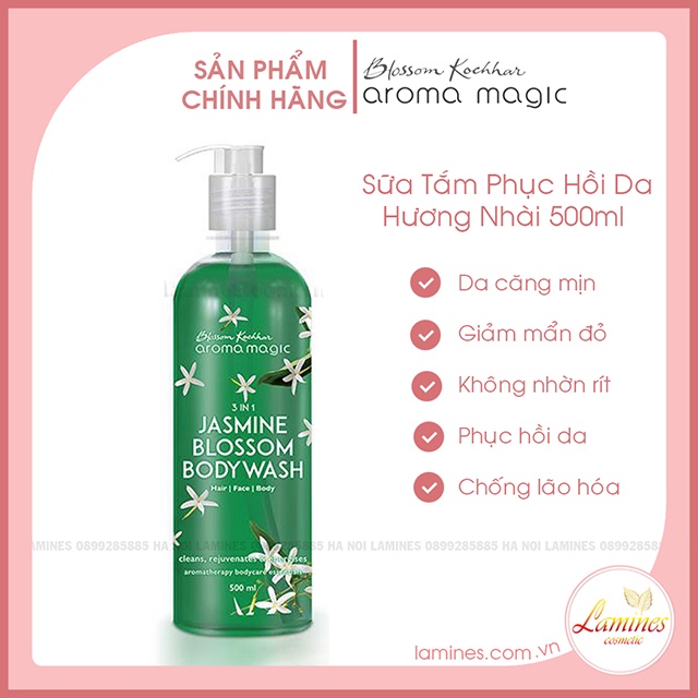 Sữa Tắm Trắng da Aromamagic | Aroma Magic 3in1 Jasmine Blossom Bodywash 500ml