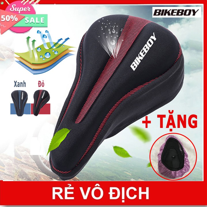 Bọc yên xe đạp thể thao siêu êm cao cấp chống nước Bike Boy (Tặng bọc trùm yên)