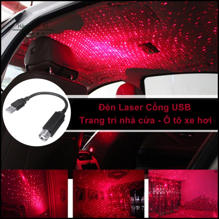 Đèn Lazer cổng USB -  Đa hoa văn – Trang trí nhà cửa ô tô xe hơi siêu đẹp